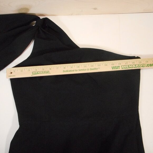 Dress The Population size XL Tiffany Black One Shoulder Sheath Midi Dress - Picture 5 of 11